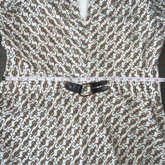 Ralph Lauren A-Line Midi Dress Equestrian Print Belted 16 | Office Career - Picture 7 of 11
